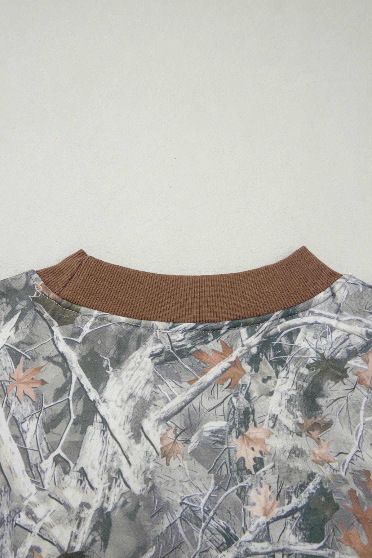 Gray Western Camo Letter Print Baggy Pullover Sweatshirt