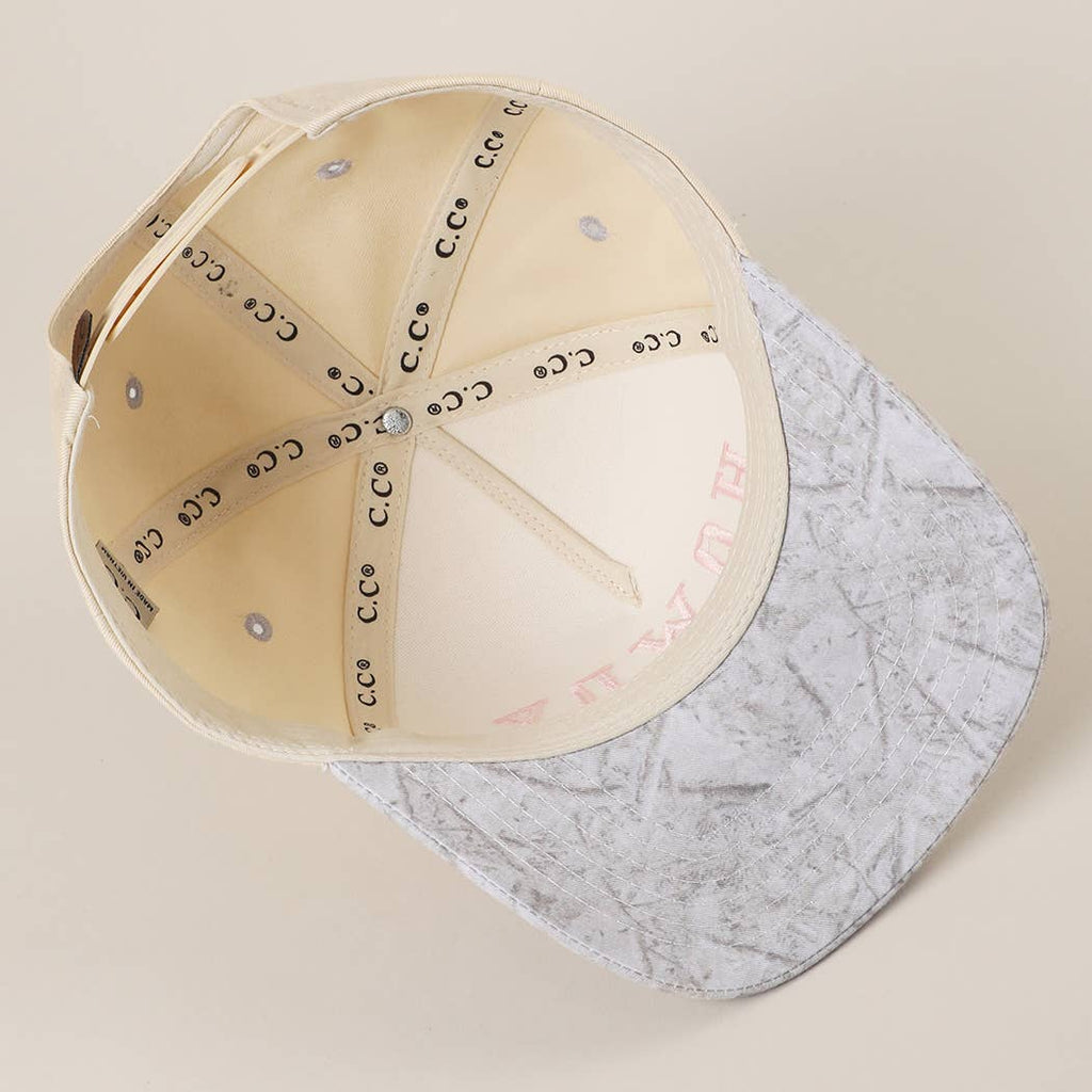 HOWDY Embroidered Two-Tone WHITE CAMO Trucker Hat