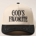 GOD'S FAVORITE Two-Tone Trucker Hat with Bay Leaf