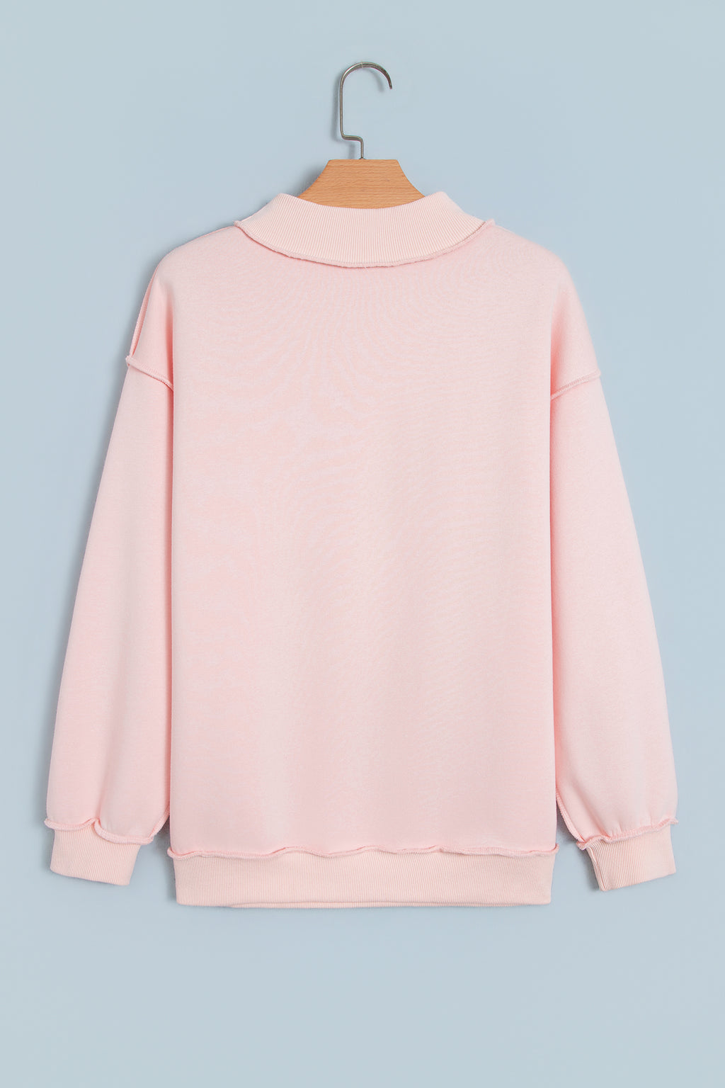 Fiery Red Saved By Grace Embroidered Detail Letter Graphic High Neck Sweatshirt