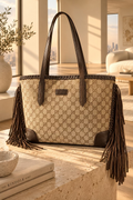 Large Print Fringe Bag