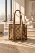 Medium Block Fringed Handbag