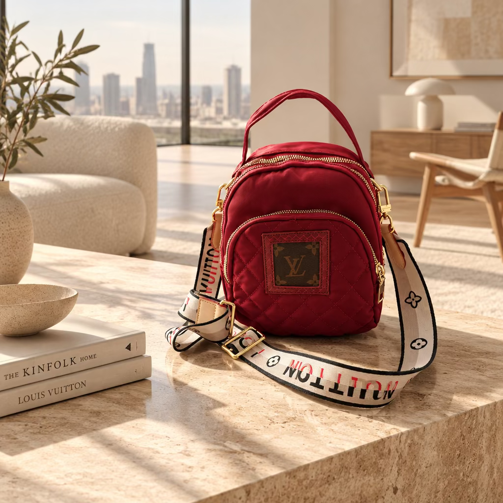 Crimson Chic Mini Backpack