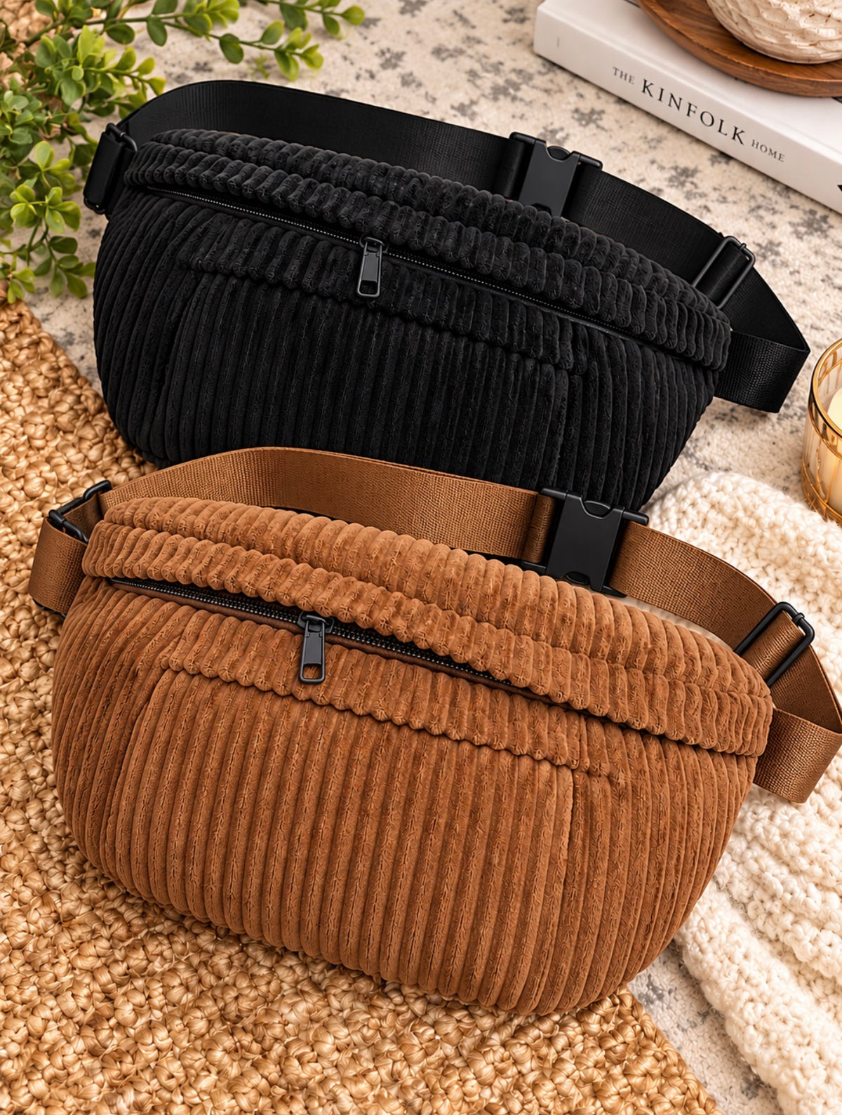 Corduroy Crossbody Bag