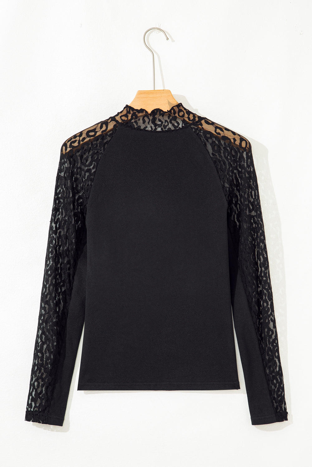 Black Leopard Mesh Top