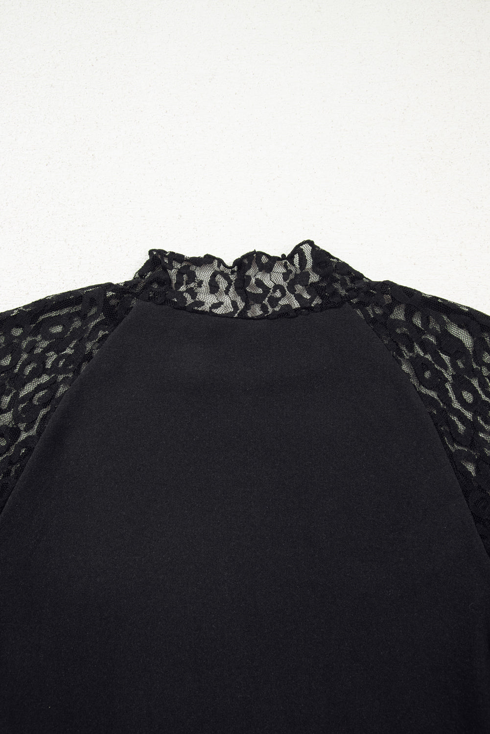 Black Leopard Mesh Top