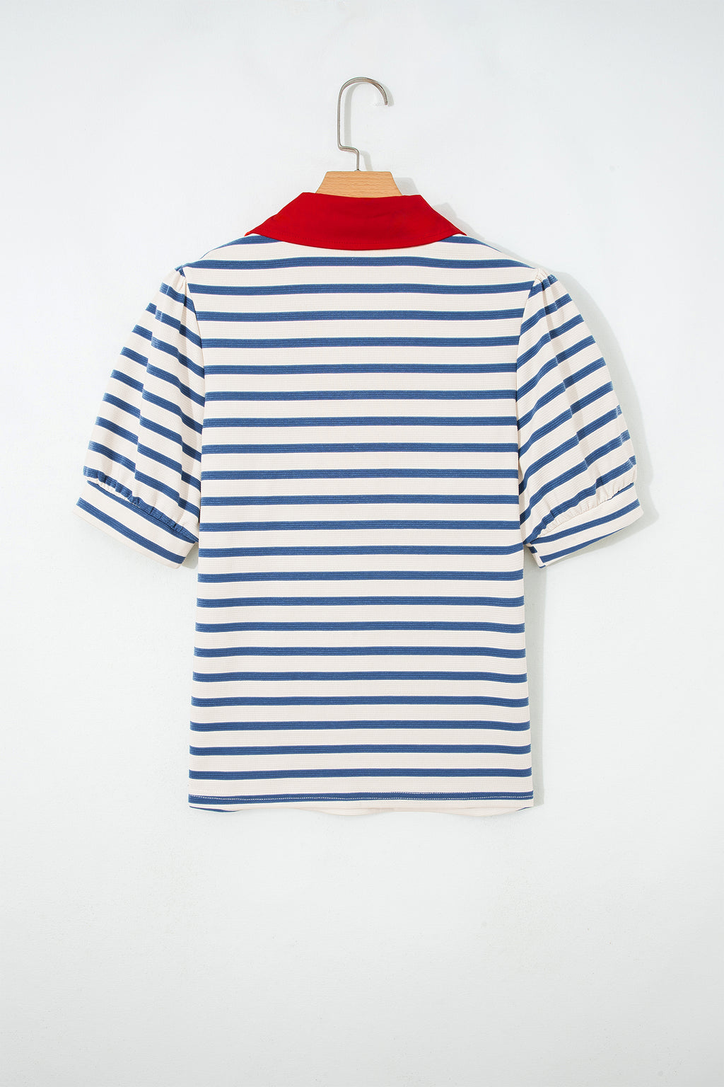 Blue Stripe Puff sleeve Blouse