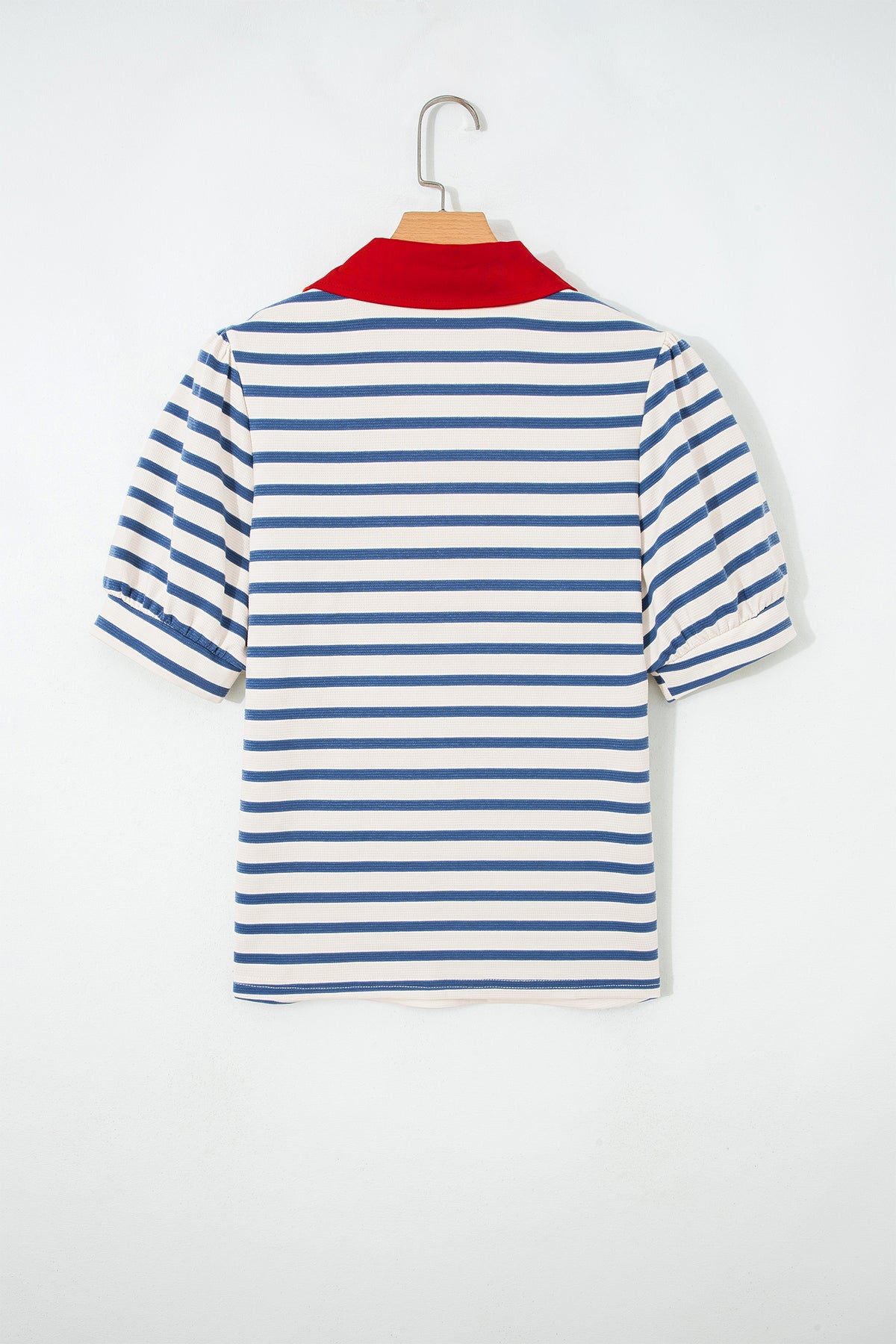 Blue Stripe Puff sleeve Blouse