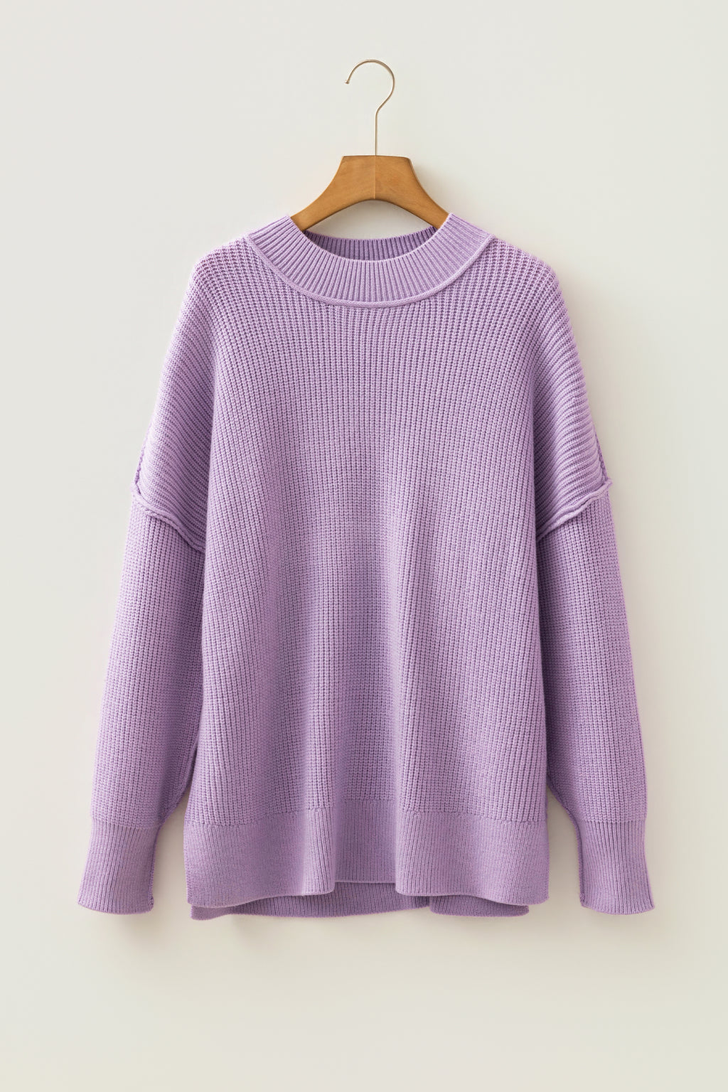 Orchid Ribbed Knit Sweater