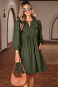 Moss Bracerlet Corduroy Sleeve Mini Dress