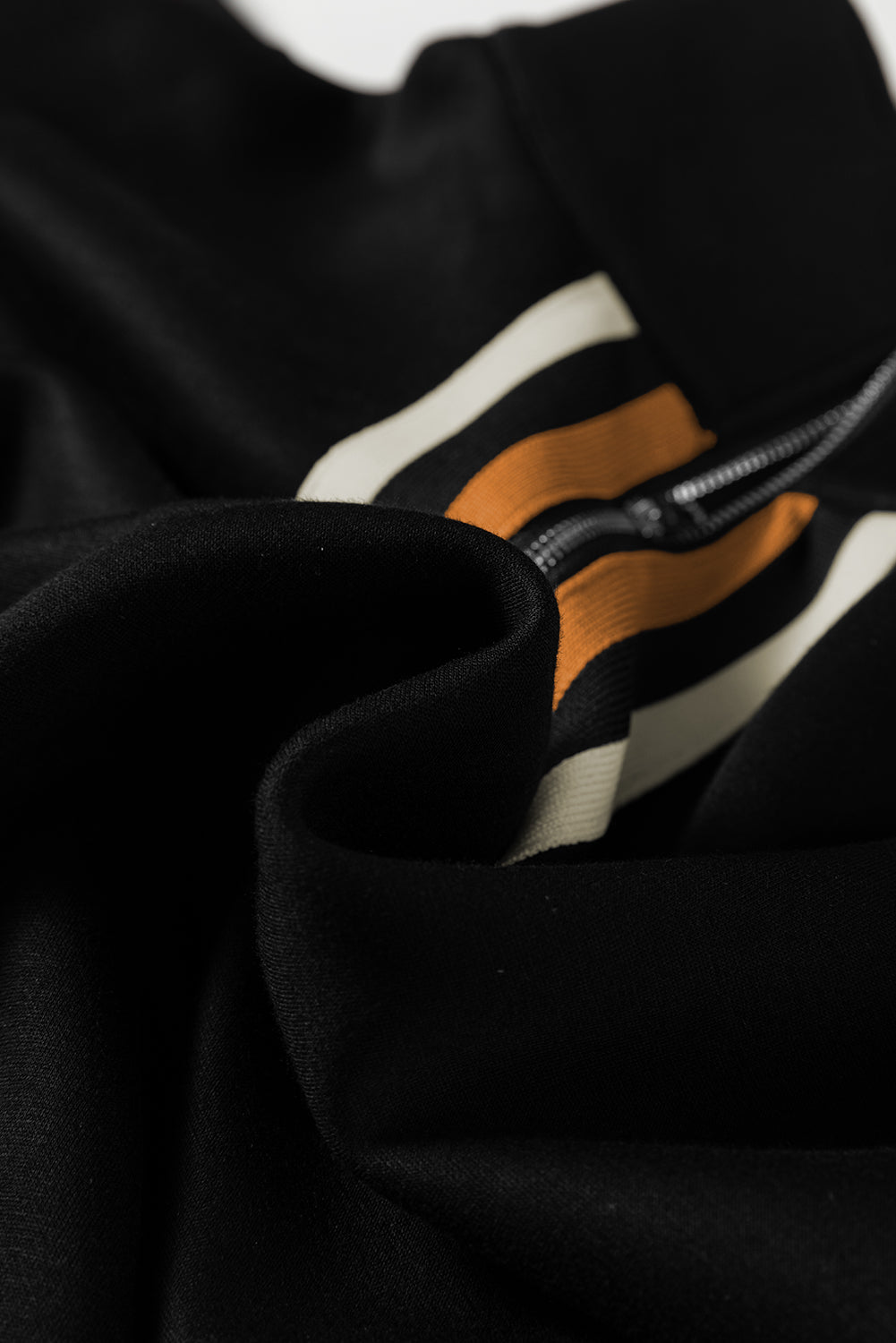 Black Striped Patchwork Set