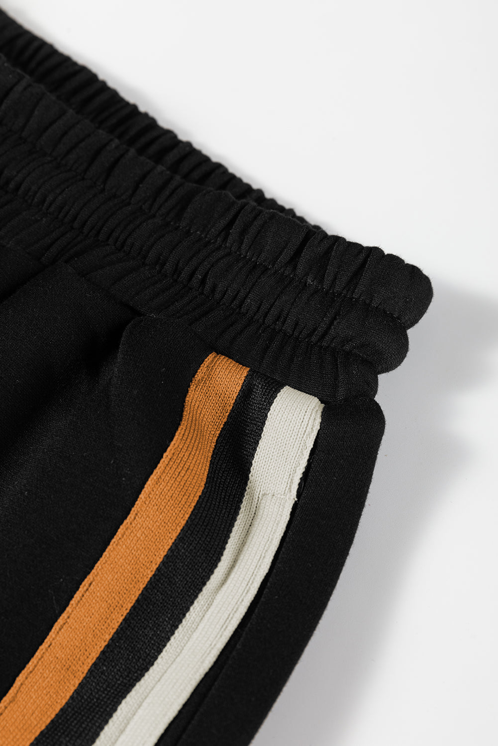 Black Striped Patchwork Set