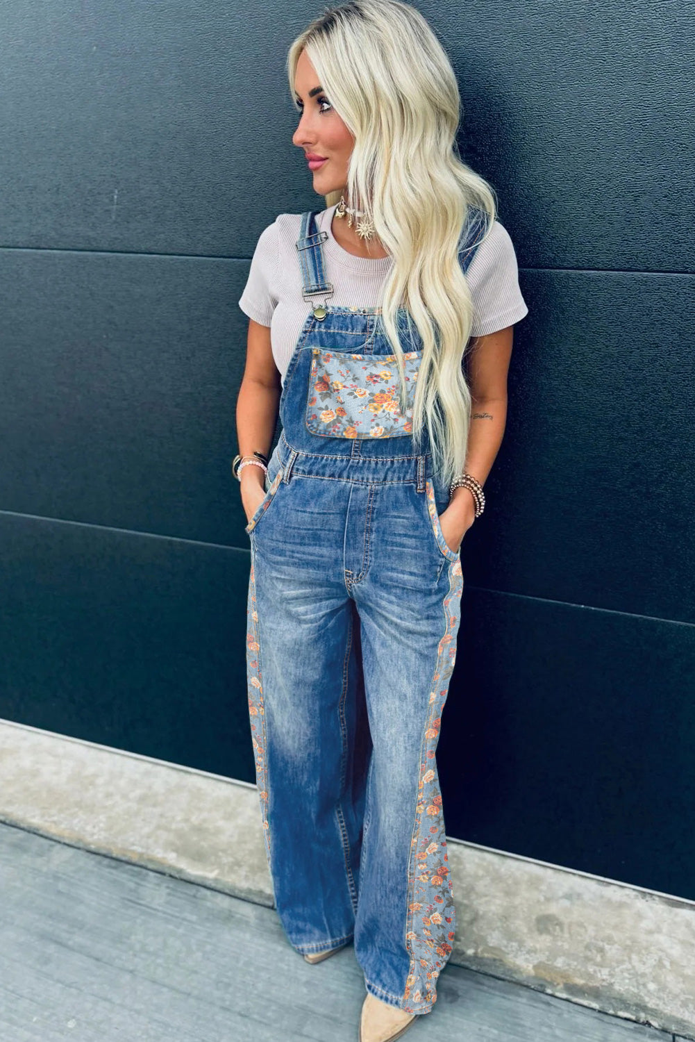 Peacock Patchwork Overalls