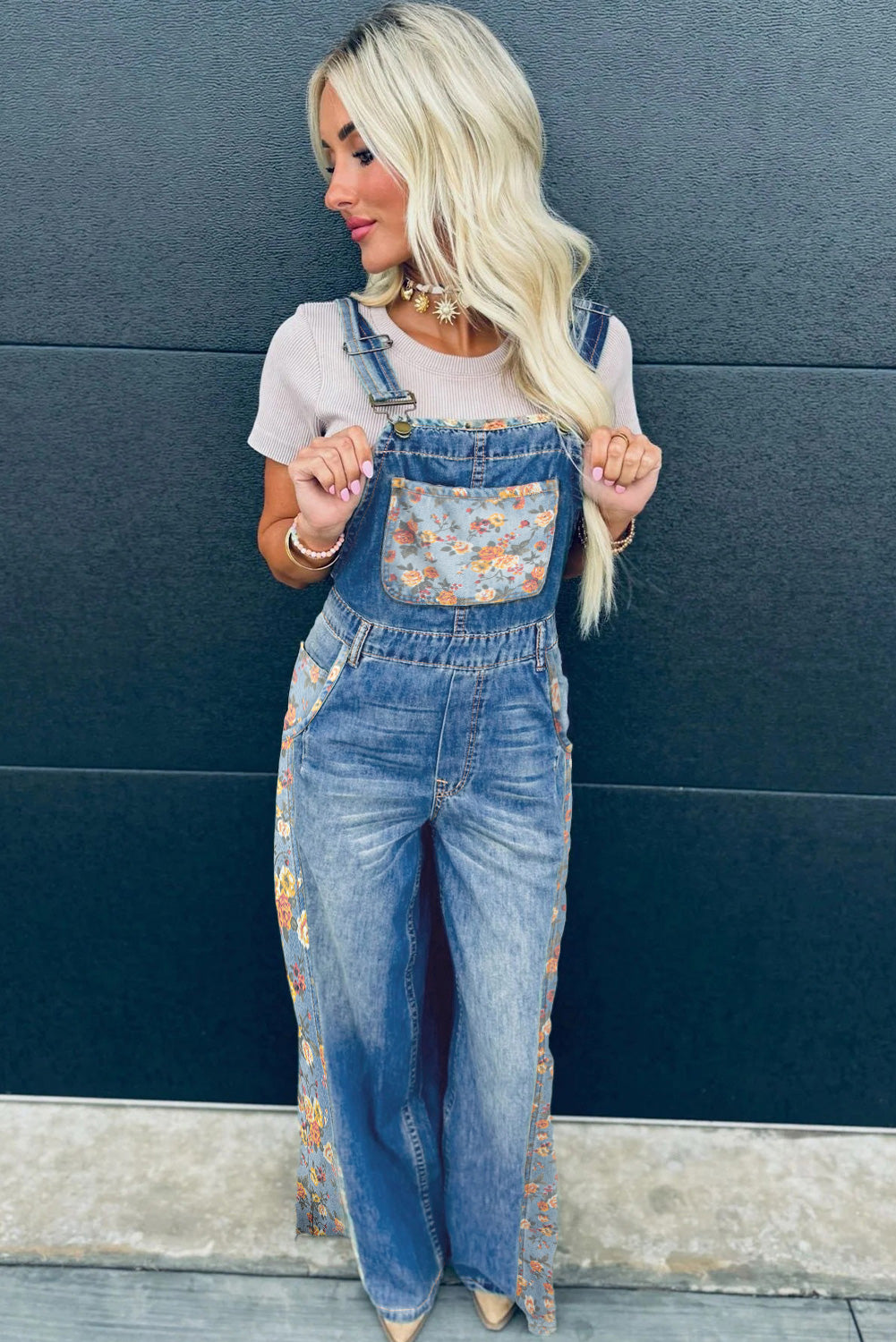 Peacock Patchwork Overalls