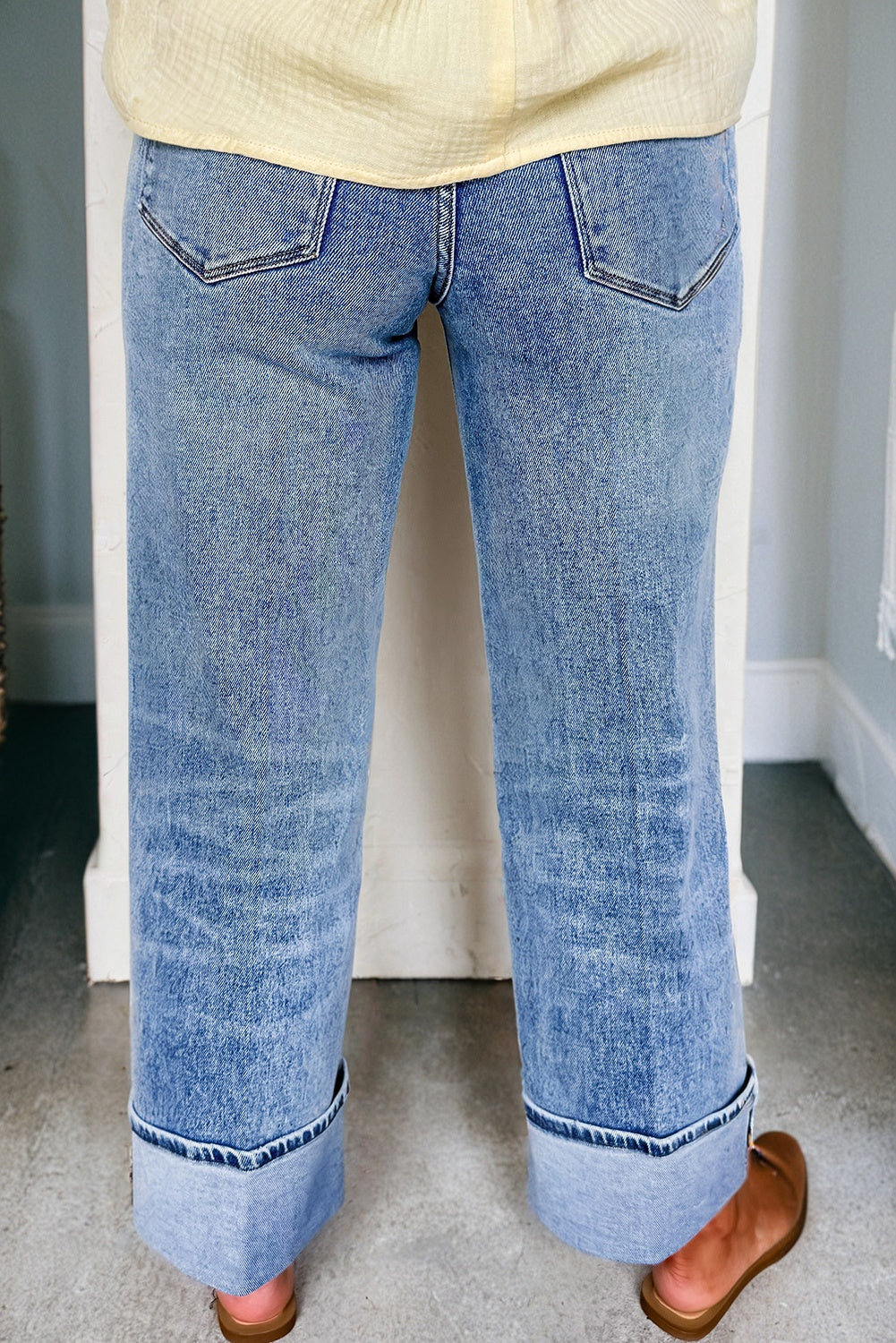 Center Seam Cuffed Jean