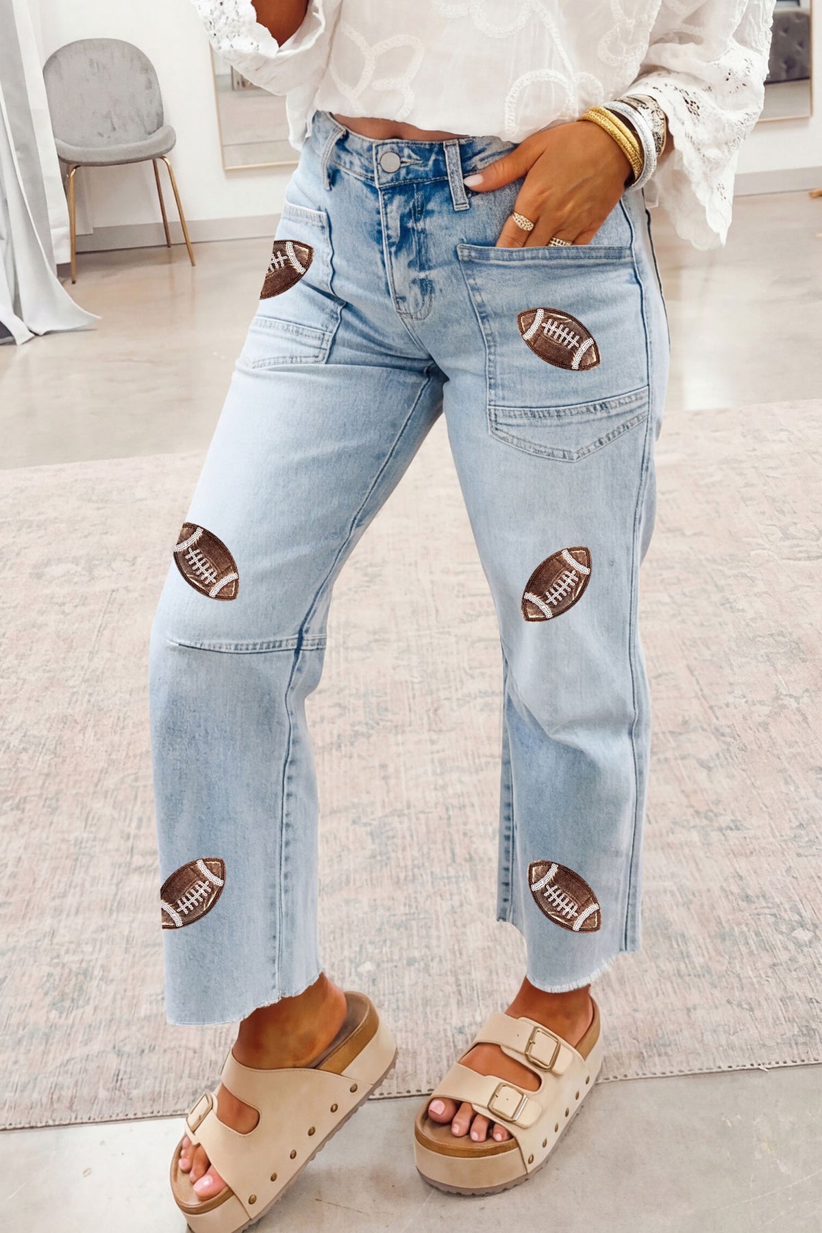 Beau Blue Football Jean