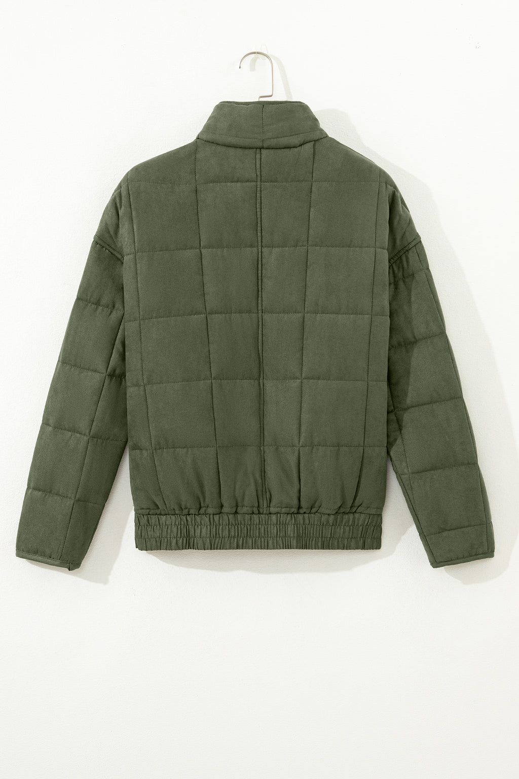 Green Zip Quilted Jacket