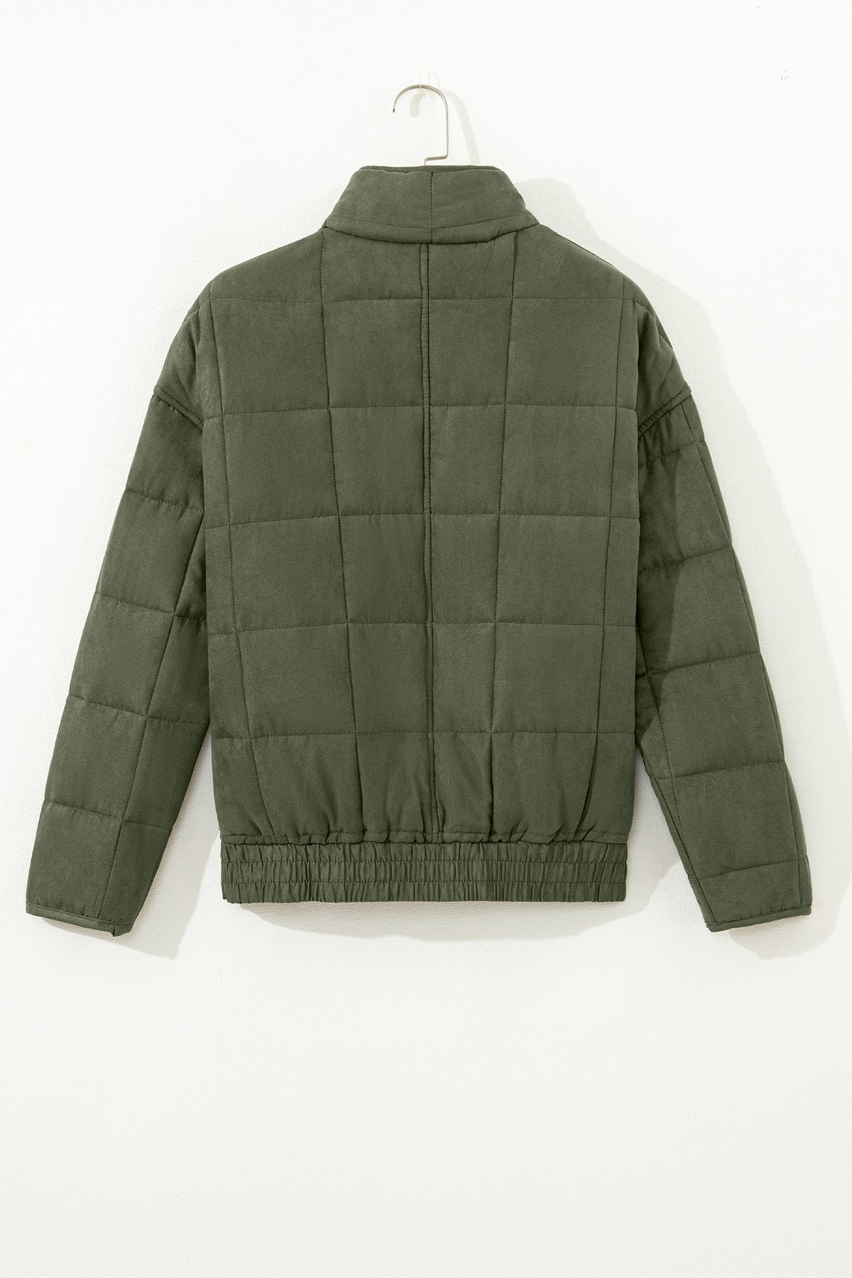 Green Zip Quilted Jacket