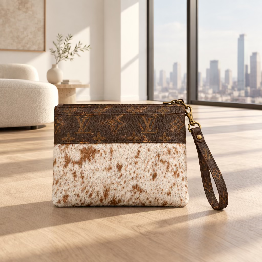 Cowhide Wristlet
