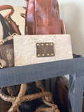 LV White Western Wallet
