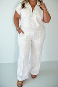 Light Grey Gold Pant Set