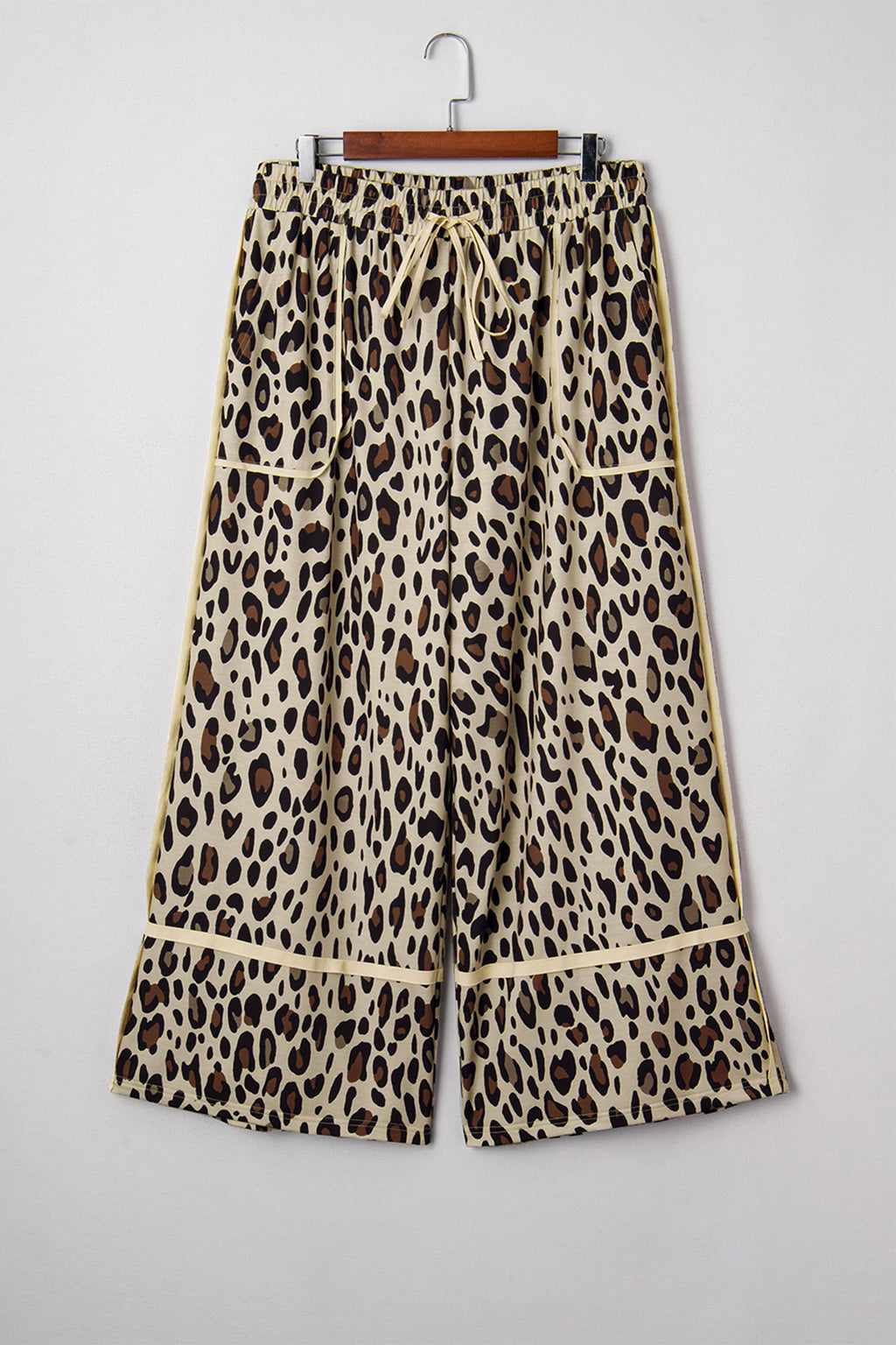 Khaki Patched Leopard Pant