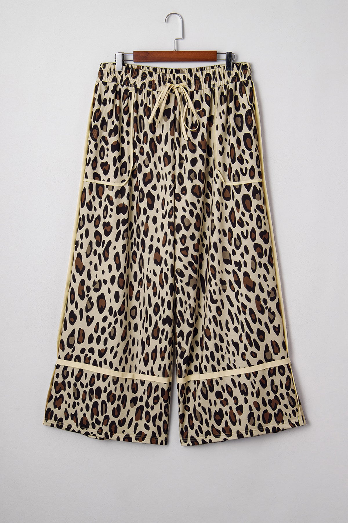 Khaki Patched Leopard Pant