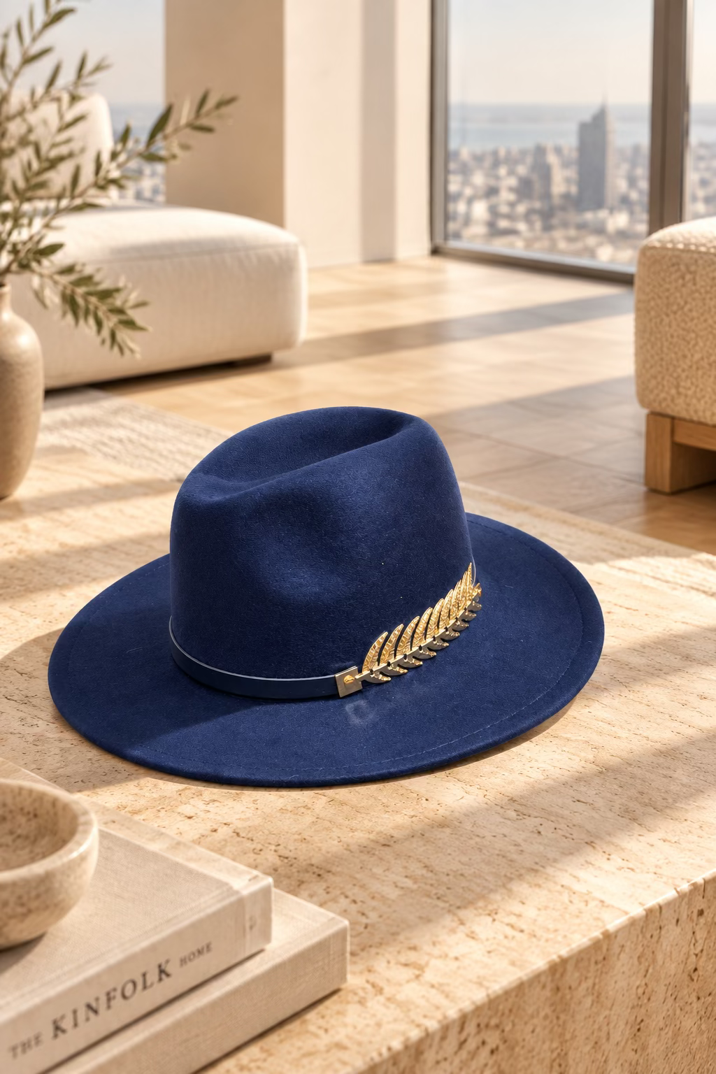 Sapphire feather Hat