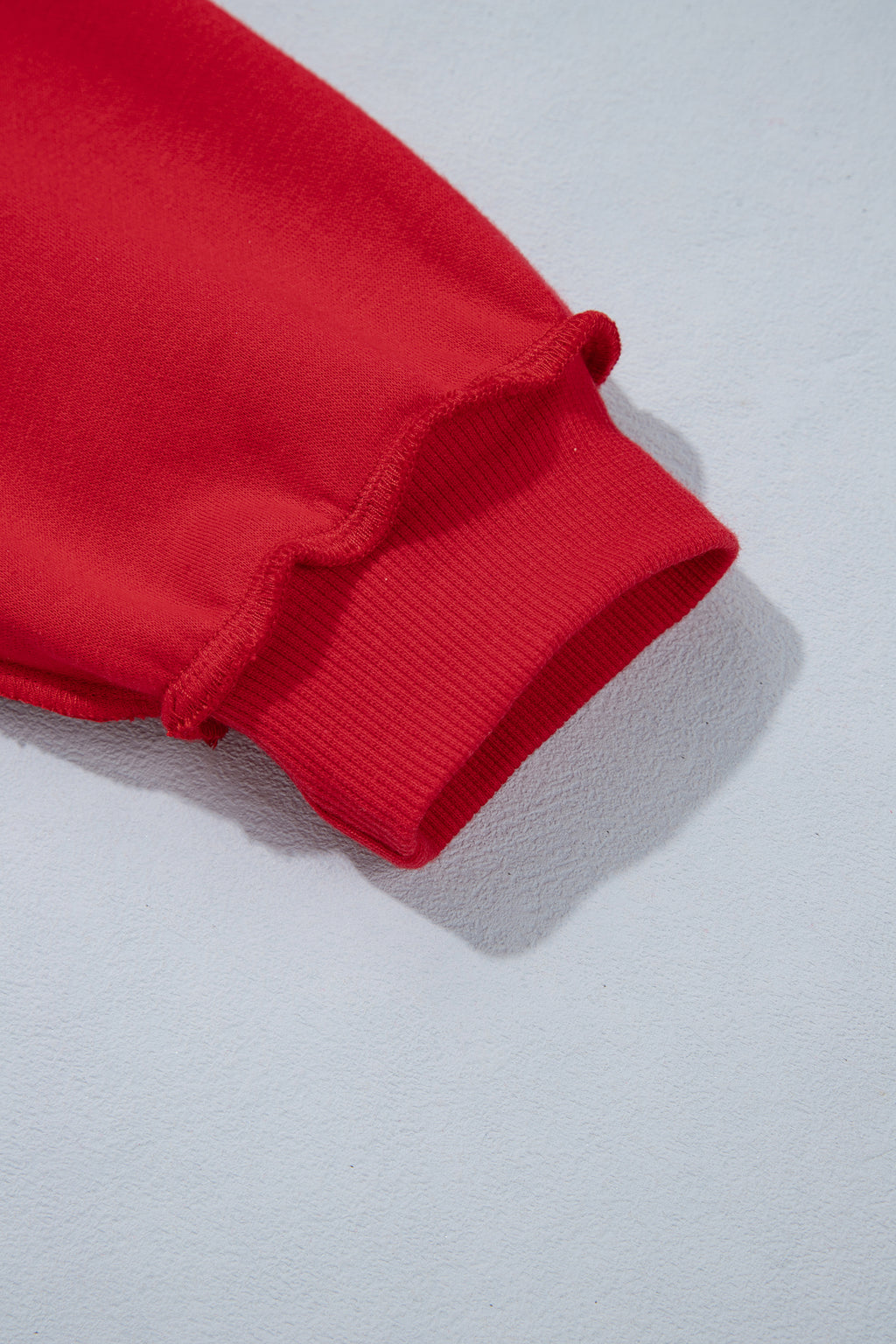 Fiery Red Saved By Grace Embroidered Detail Letter Graphic High Neck Sweatshirt