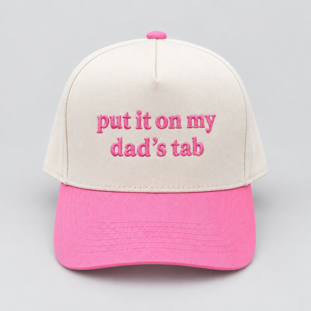 Put it on my Dads Tab Embroidered Hat
