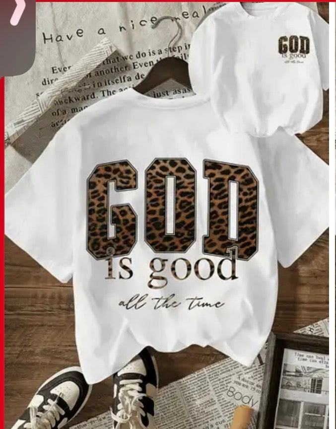 Leopard God Is Good Tee