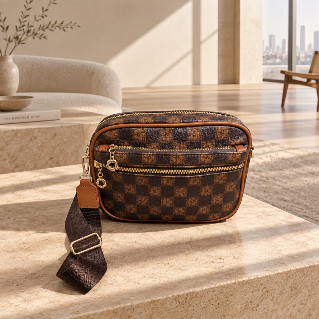 Checkered Crossbody