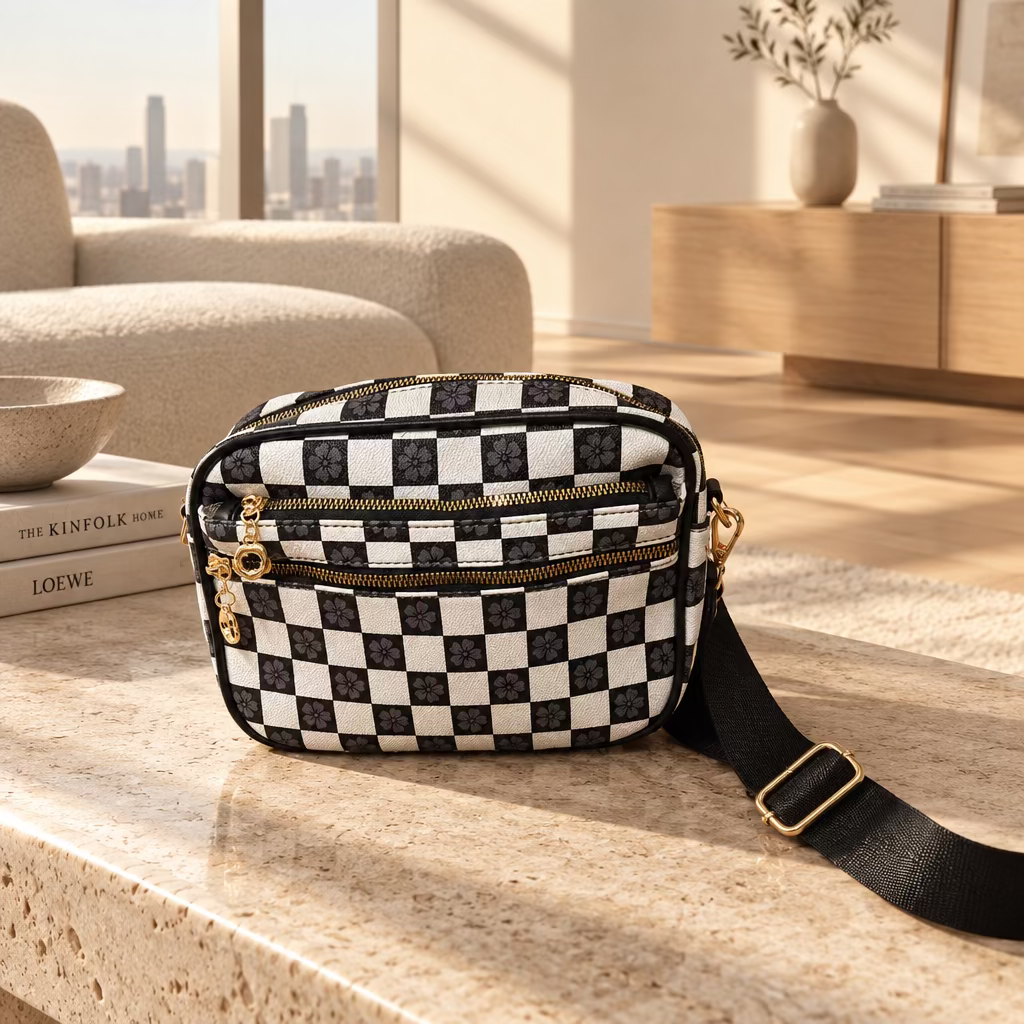 Checkered Crossbody